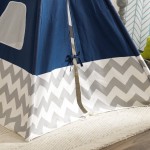 Cort mare copii Kidkraft ALbastru stil indian - DELUXE PLAY TEEPEE - Navy Blue